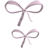 cute pink double ribbon bow