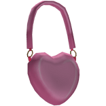 cute pink glossy heart handbag
