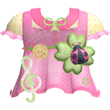 Cute Pink Green Igari Mori Kei Ladybug Shirt