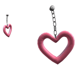 Cute Pink Heart Earrings