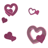 ♡ Cute Pink Heart Glitter Aura Filter