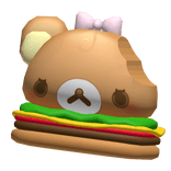 Cute Pink Kawaii Fast Food Burger Preppy Bear 