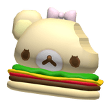 Cute Pink Kawaii Fast Food Burger Preppy Bear