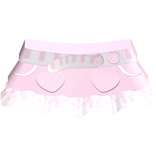 Cute Pink Music Note Piano Skirt