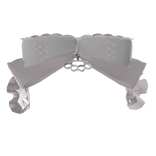 ୨୧: cute pink paw ruffled paw bow