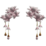 Cute Pink Pearl Blossom Dangles
