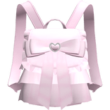 Cute Pink Ruffled Heart Bow Backpack 3.0