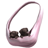 Cute Pink Shoulder Sling w/ Brown Puppies 3.0