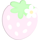 ꒰ cute pink strawberry rug ♡꒱