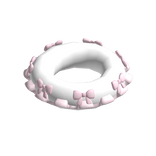･ﾟcute pink summer bow floatie (white) 