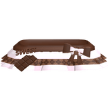 ┊♡ ꒱ cute pink sweet neapolitian chocolate skirt