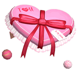 Cute Pink Valentines Chocolate Heart Box Hat