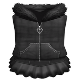 cute plaid black gothic vest & mini skirt 3.0