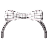 cute plaid headband - black & pink