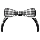 cute plaid headband - black & white