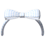 cute plaid headband - blue & white