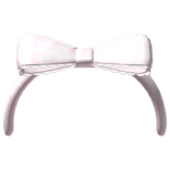 cute plaid headband - light pink & white