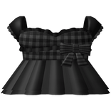 cute plaid poofy princess dress in black
