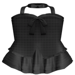 ┊♡꒱ cute plaid ruffle dress ꒰black꒱