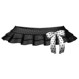 ┊♰ ꒱ cute polka dot mini skirt  3.0 ꒰black꒱ 