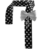 Cute Polka Dot Scarf Bow Music Note Black & White