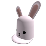 Cute Preppy White Bunny Tall Hat 