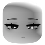 Cute Pretty Monochrome Face Bicolored Glowing Eyes