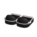 ⋆. 𐙚 ˚ cute princess slippers | black + pink