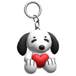 ♡ cute puppy heart keychain
