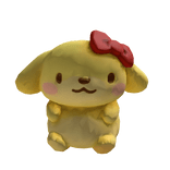 🎀 cute purin plush on your head