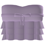 ☾ cute purple ruffled sleepy top w/ bow 