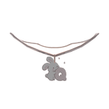 cute q pink bunny initial necklace 1.0