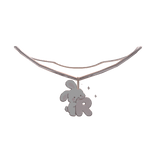 cute r pink bunny initial necklace 1.0