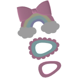 ♡ ꒰ cute rainbow tweencore pink blue hair clip