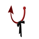 cute red & black devil tail