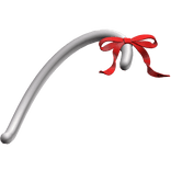 Cute Red Bow Cat Tail (White)