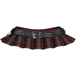 ♡ : cute red emo punk skirt w/ studded belt