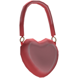 cute red glossy heart handbag