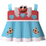 cute red monster valentines dress