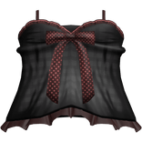 cute red n black polka dot bow doll dress