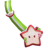 Cute Red Ruffled Igari Apple Star Bag