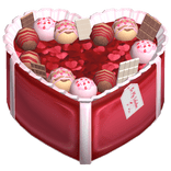 Cute Red Valentines Chocolate Heart Box