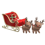 Cute Reindeer Sleigh Back Buddy