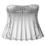 cute rhinestone mini dress - gothic white stripes