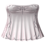 cute rhinestone mini dress - light pink stripes