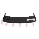 ♡‿ cute ruffled black & pink maid skirt w/ bow