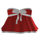 Cute Ruffled Bow Dress in Red Christmas