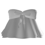 Cute Ruffled Bow Dress in White