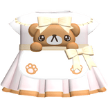 Cute Ruffled Brown Bear Maid Dress