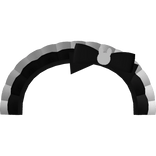 ♡ cute ruffled bunny headband in black